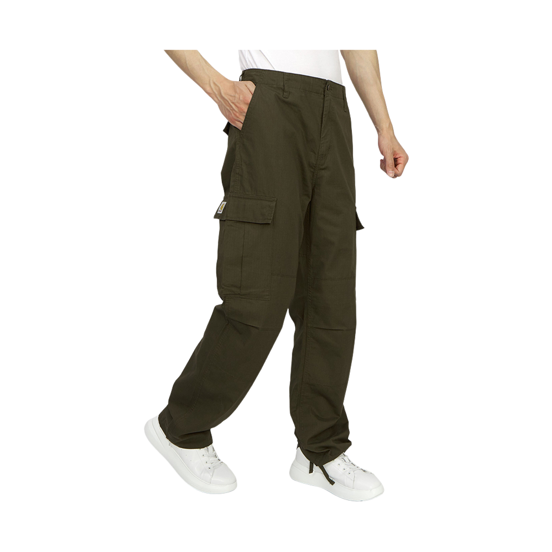 [15% 쿠폰] 칼하트윕 로우라이즈 카고 바지 카키([15% 쿠폰] Carhartt  Wip Low Rise Cargo Pants Khaki) - 5