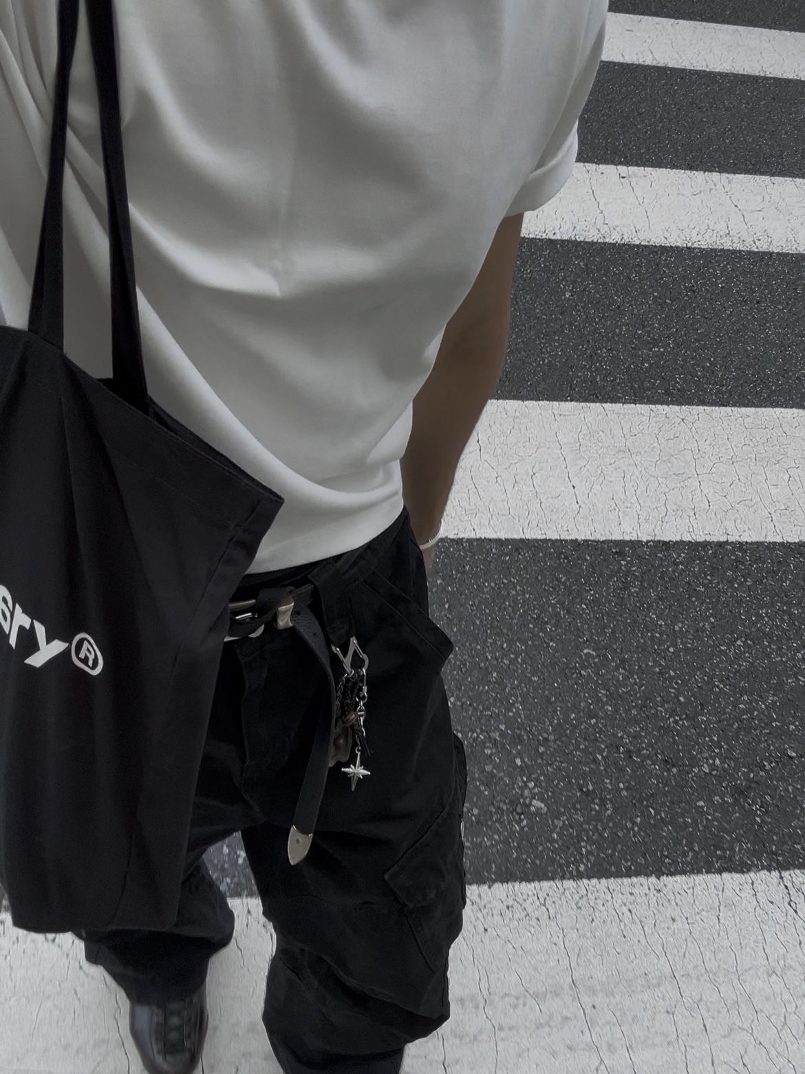 Our Legacy Belt 2cm Leather Black, Libertiworko Librta Tail Mini Brown 착용 스타일 - 2