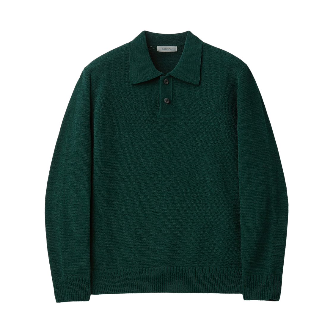 C9WAW25812GRD Customellow Chenille Collar Sweater Dark Gray