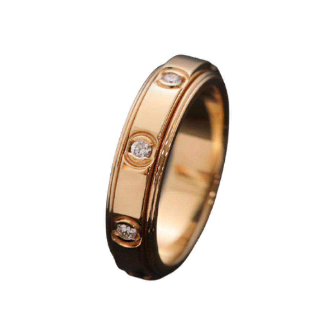 피아제 G34P2N49 포제션링 18K 로즈골드 다이아 8P 49호 4.7mm(Piaget Possession Ring 18K Rose Gold with 8 Diamonds Size 49 4.7mm)