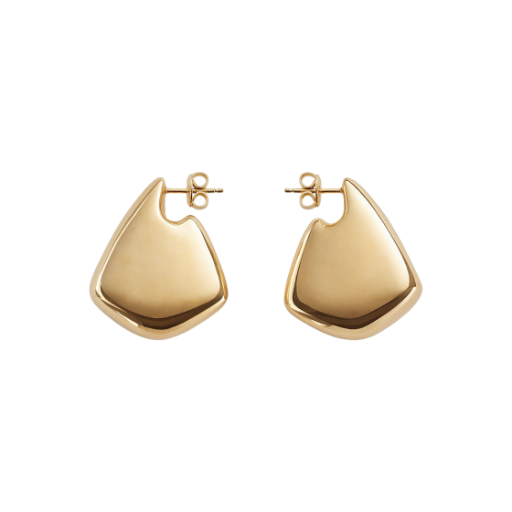 (W) 보테가 베네타 스몰 핀 이어링 옐로우 골드((W) Bottega Veneta Small Pin Earrings Yellow Gold) - 1