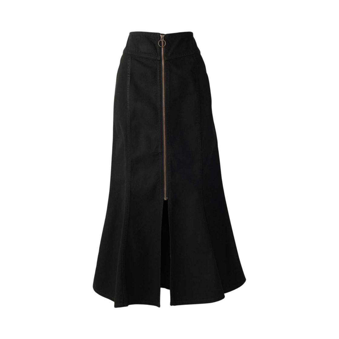 01253AK04 (W) Hysteric Glamour Front Ring Zip Mermaid Skirt Black