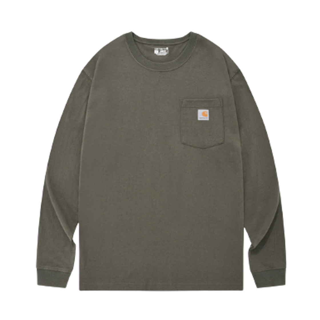 칼하트 루즈핏 헤비웨이트 레귤러 롱슬리브 포켓 티셔츠 더스티 올리브(Carhartt Loose Fit Heavyweight Regular Long Sleeve Pocket T-Shirt Dusty Olive)
