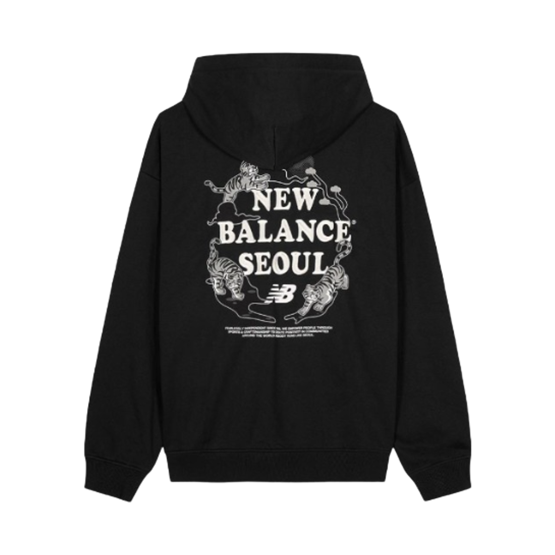 NBN0F4A033-19 New Balance Seoul Tiger Exclusive Semi Over Fit Hoodie Black
