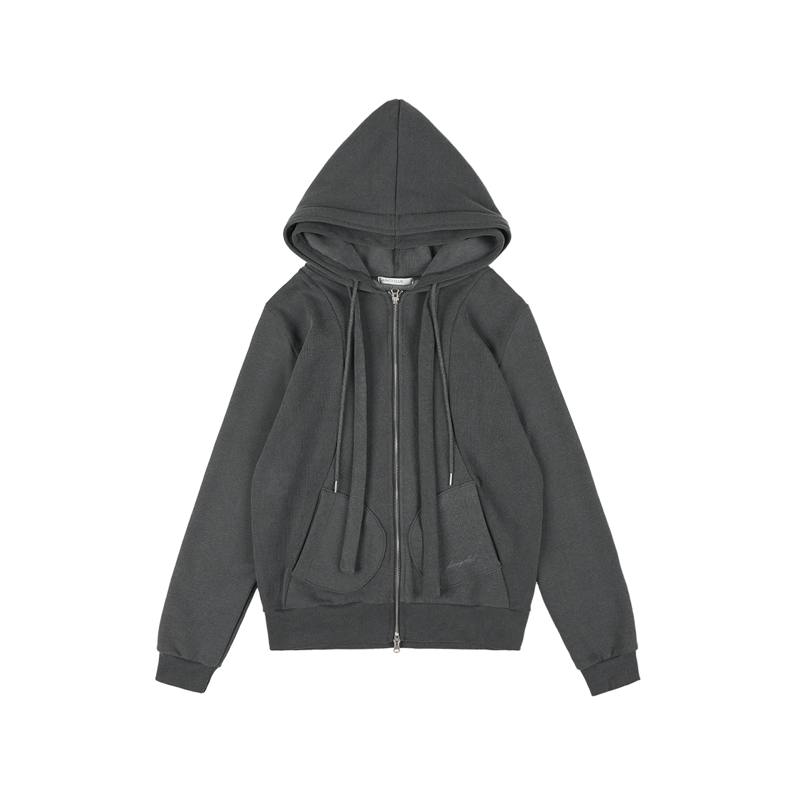 팬시클럽 다이워시 레이어드 후드 집업 그레이