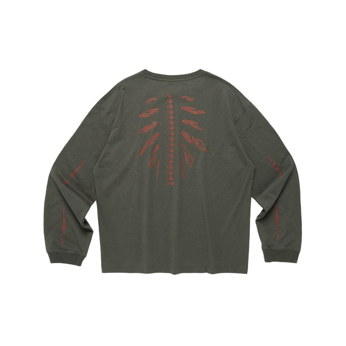 [프리오더] 본바트 리브스 본 롱 슬리브 차콜([Pre-Order] Vonvat Leaves Bone Long Sleeve Charcoal)