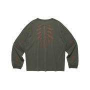 [Pre-Order] Vonvat Leaves Bone Long Sleeve Charcoal