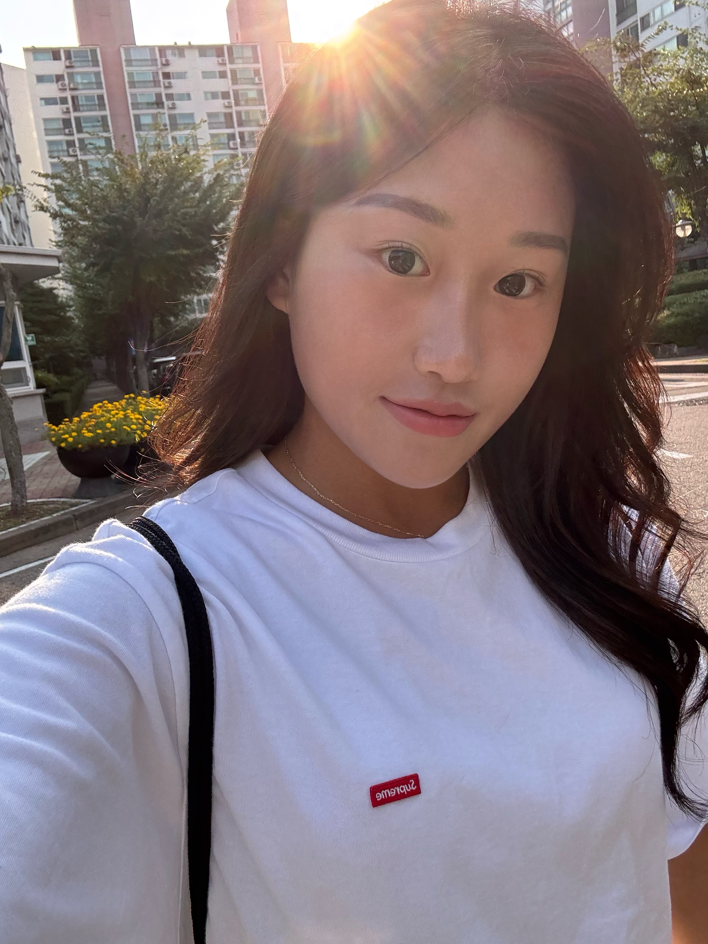 Supreme Small Box T-Shirt White - 25SS 착용 스타일