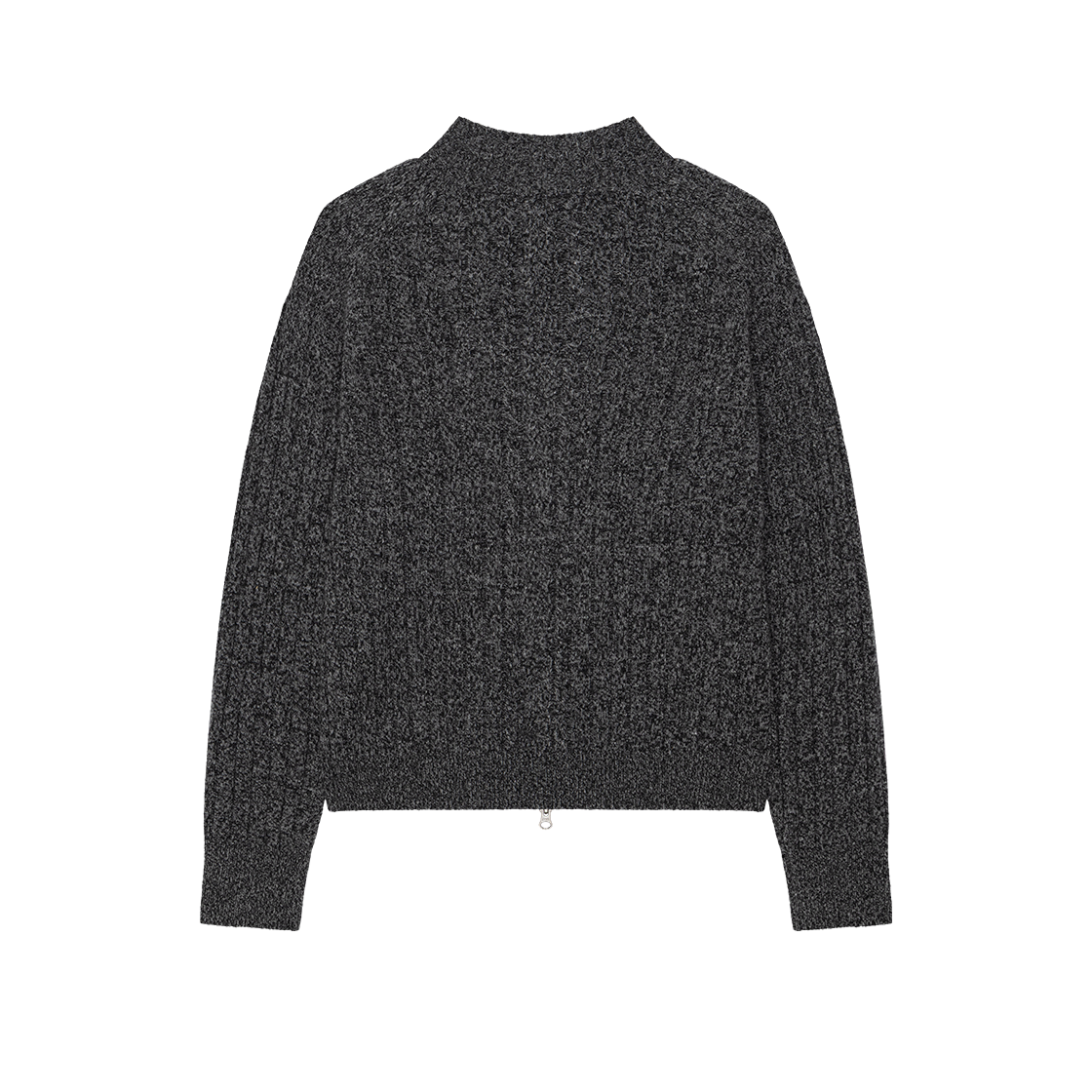 웨이비니스 다이애그널 풀집업 니트웨어 멜란지 그레이(Waviness Diagonal Full Zip Up Knitwear Melange Grey) - 2