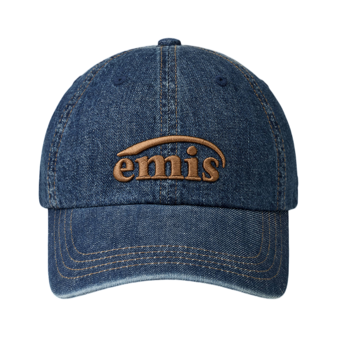 이미스 원 톤 워시드 데님 볼 캡 블루 데님(Emis One Tone Washed Denim Ball Cap Blue Denim) - 1