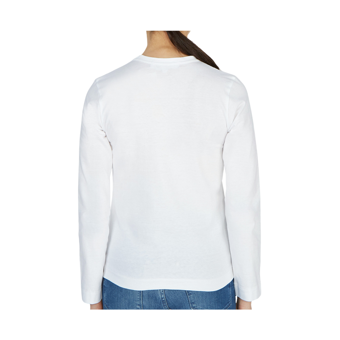 [20% 쿠폰] (W) 플레이 꼼데가르송 롱슬리브 티셔츠 화이트([20% 쿠폰] (W) Play Comme des Garcons LS T-Shirt White) - 5