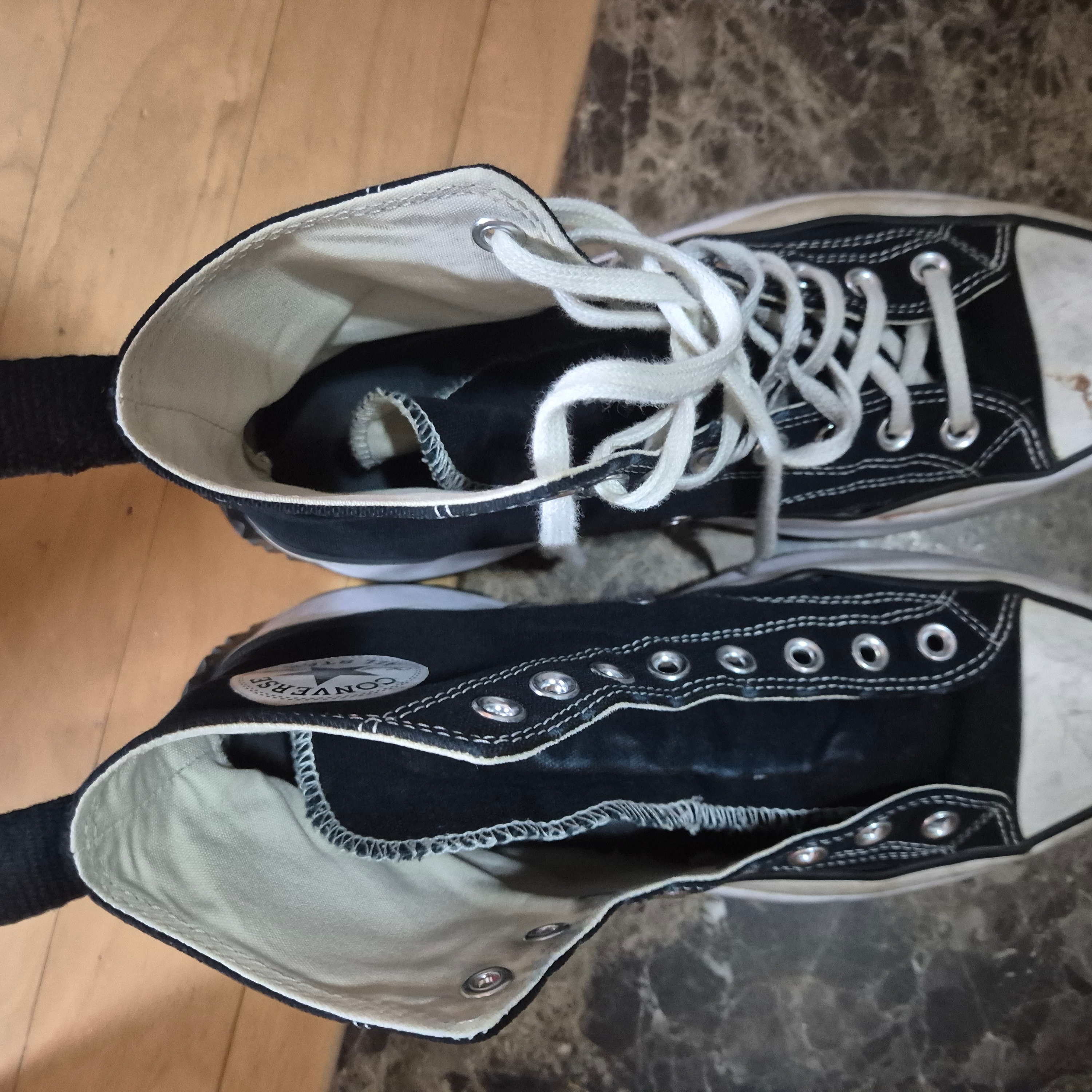 Converse Run Star Hike Hi Black White Gum 착용 스타일