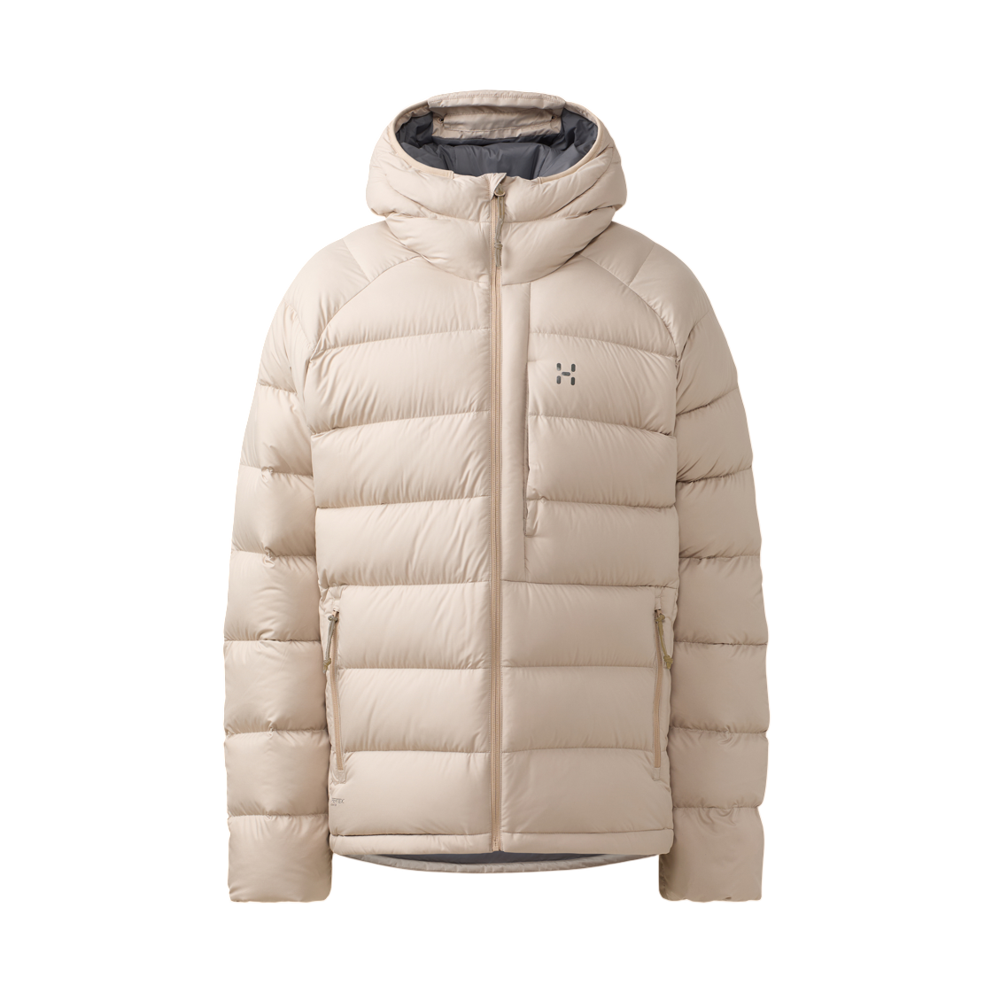 6074605S9 Haglofs Rosson Down Hood Chalck Beige