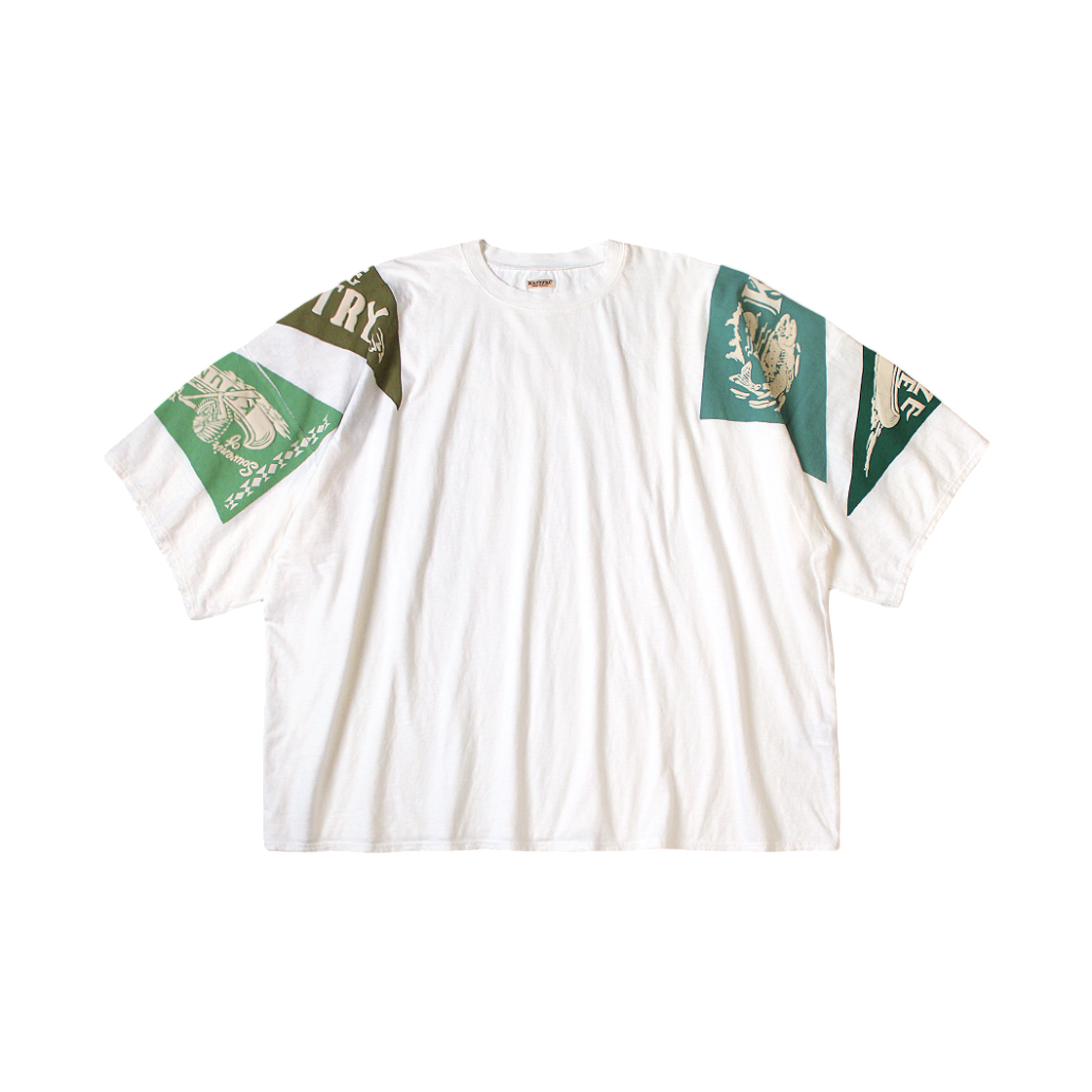 K2508SC010 Kapital 18.5 Jersey Huge-T-Shirt Pennant Yukon Green