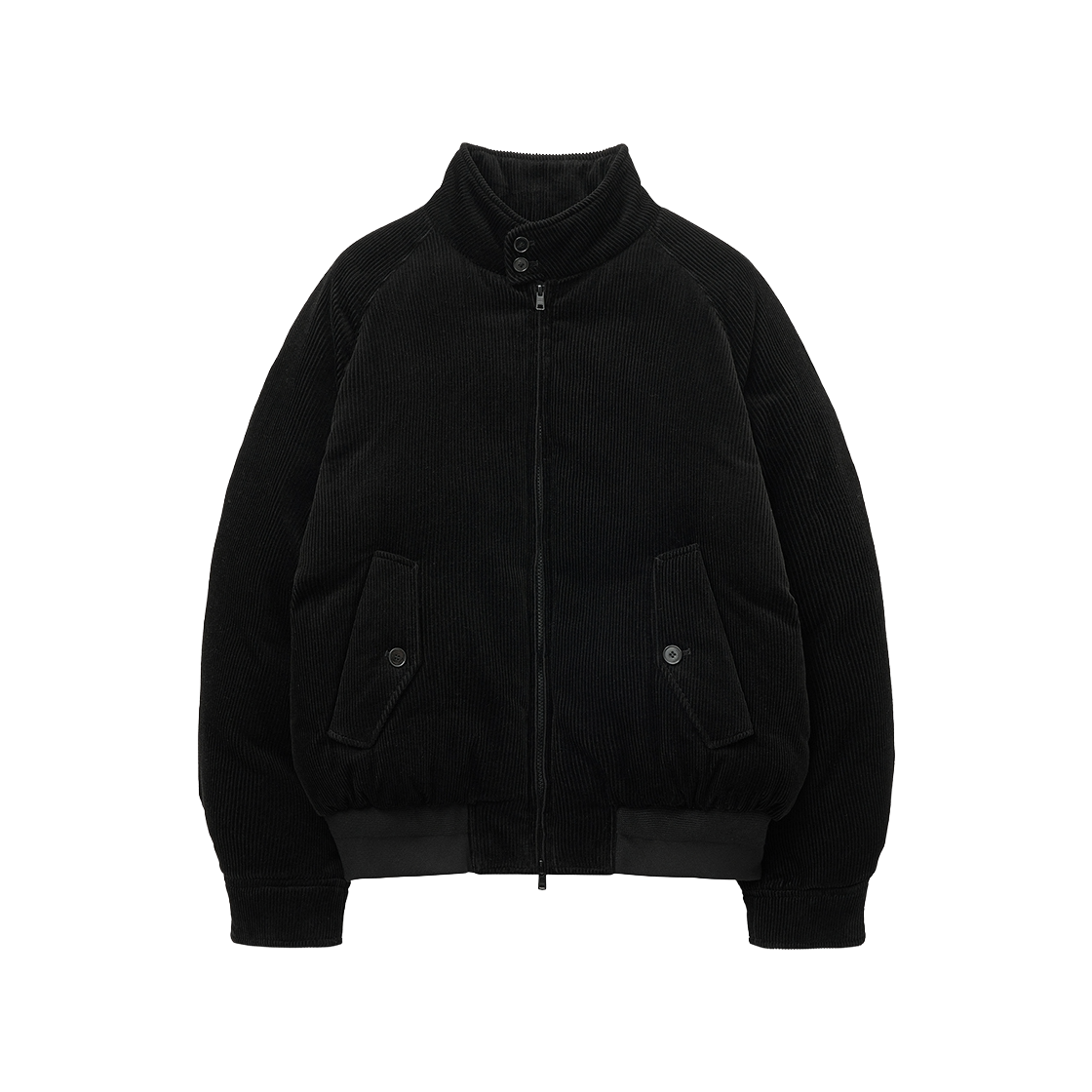 TNJU5F205BK TNGT European goose Corduroy Herrington down Jumper Black