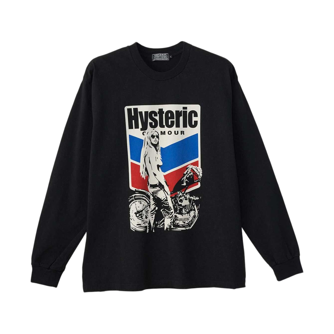 02253CL07 Hysteric Glamour Motorcycle Girl T-Shirt Black