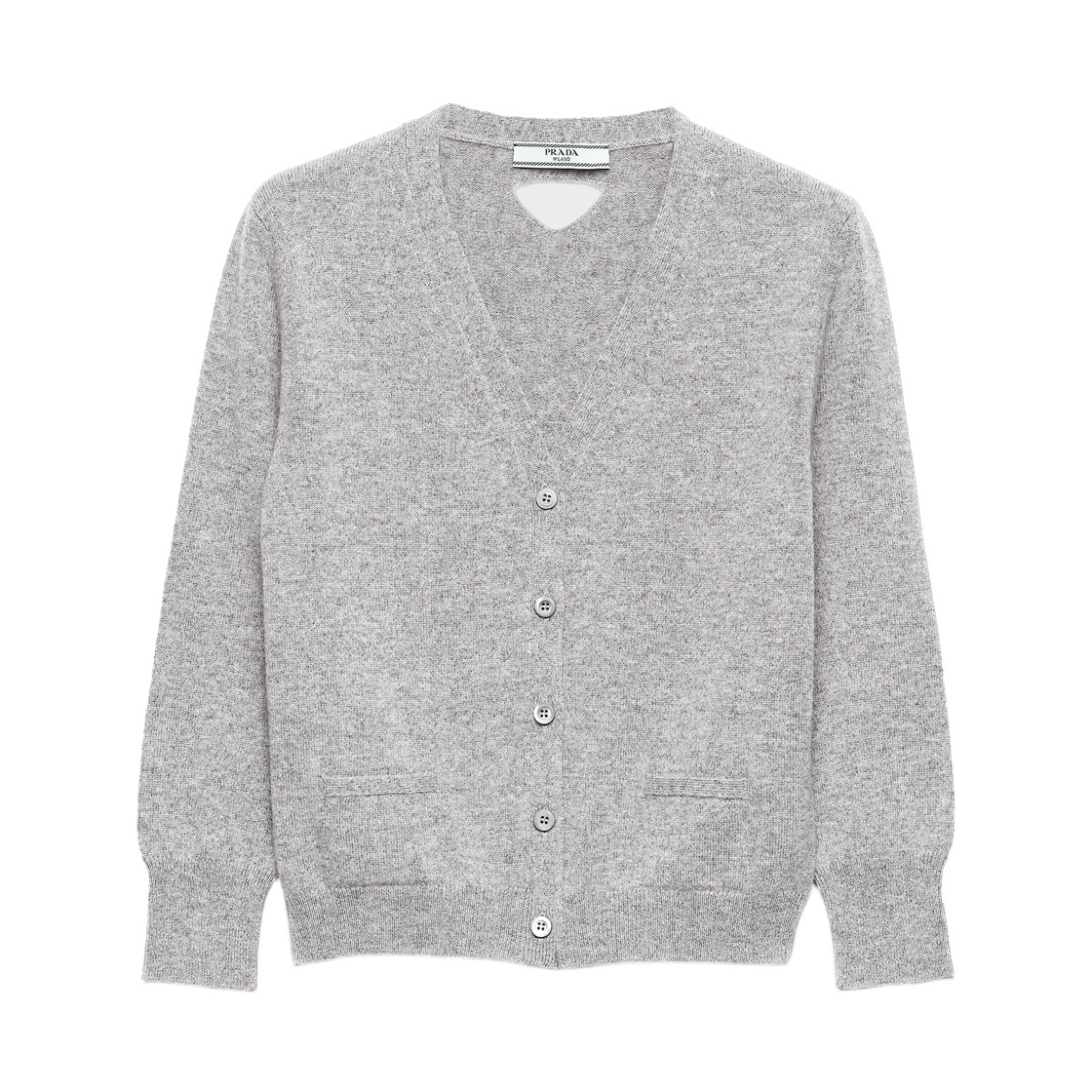 (W) 프라다 캐시미어 가디건 그레이((W) Prada Cashmere Cardigan Grey) - 1
