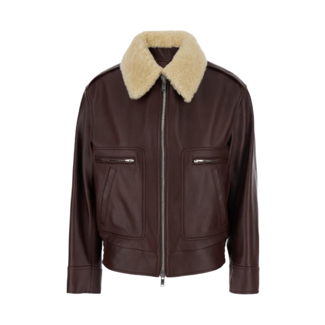 (W) 보테가 베네타 패딩 레더 블루종 매더 브라운((W) Bottega Veneta Padded Leather Blouson Madder Brown)