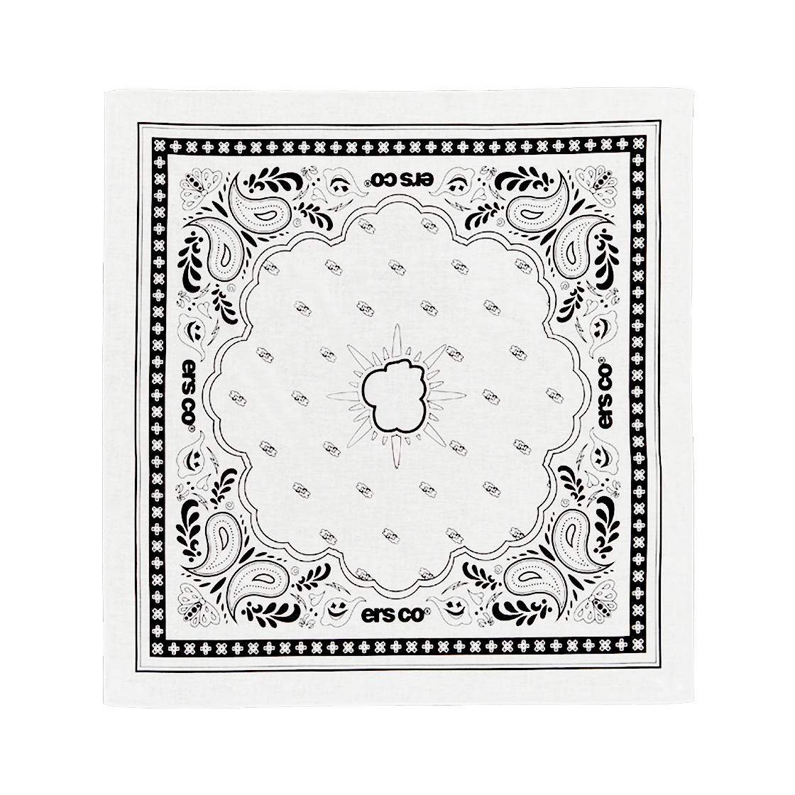 이알에스코 심장 로고 반다나 화이트(ersco Heart Logo Bandana White)