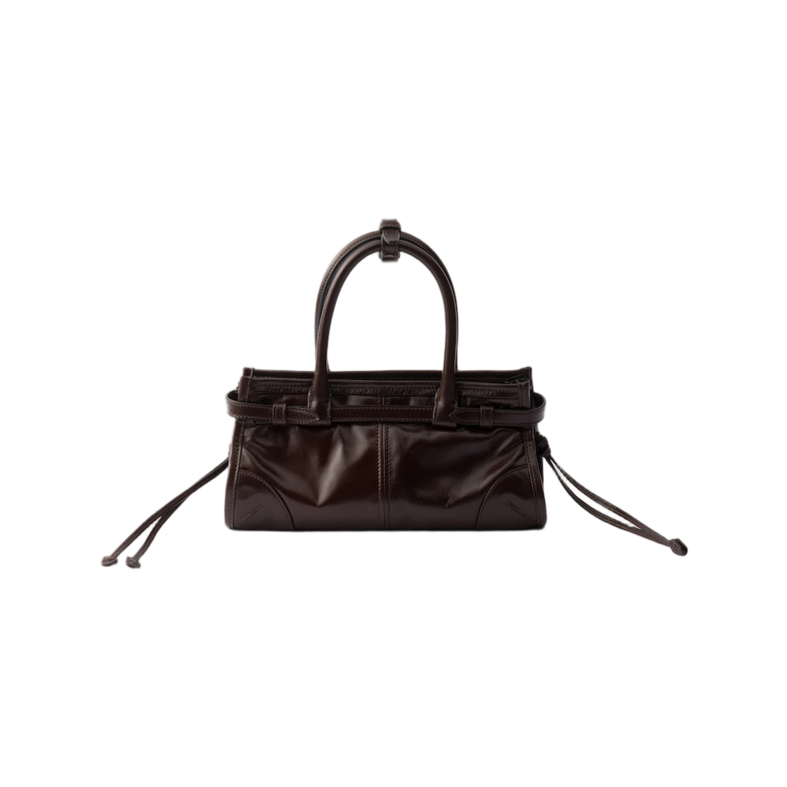 프라다 보니 레더 미니 핸드백 다크 브라운(Prada Bonnie Leather Mini Handbag Dark Brown) - 2