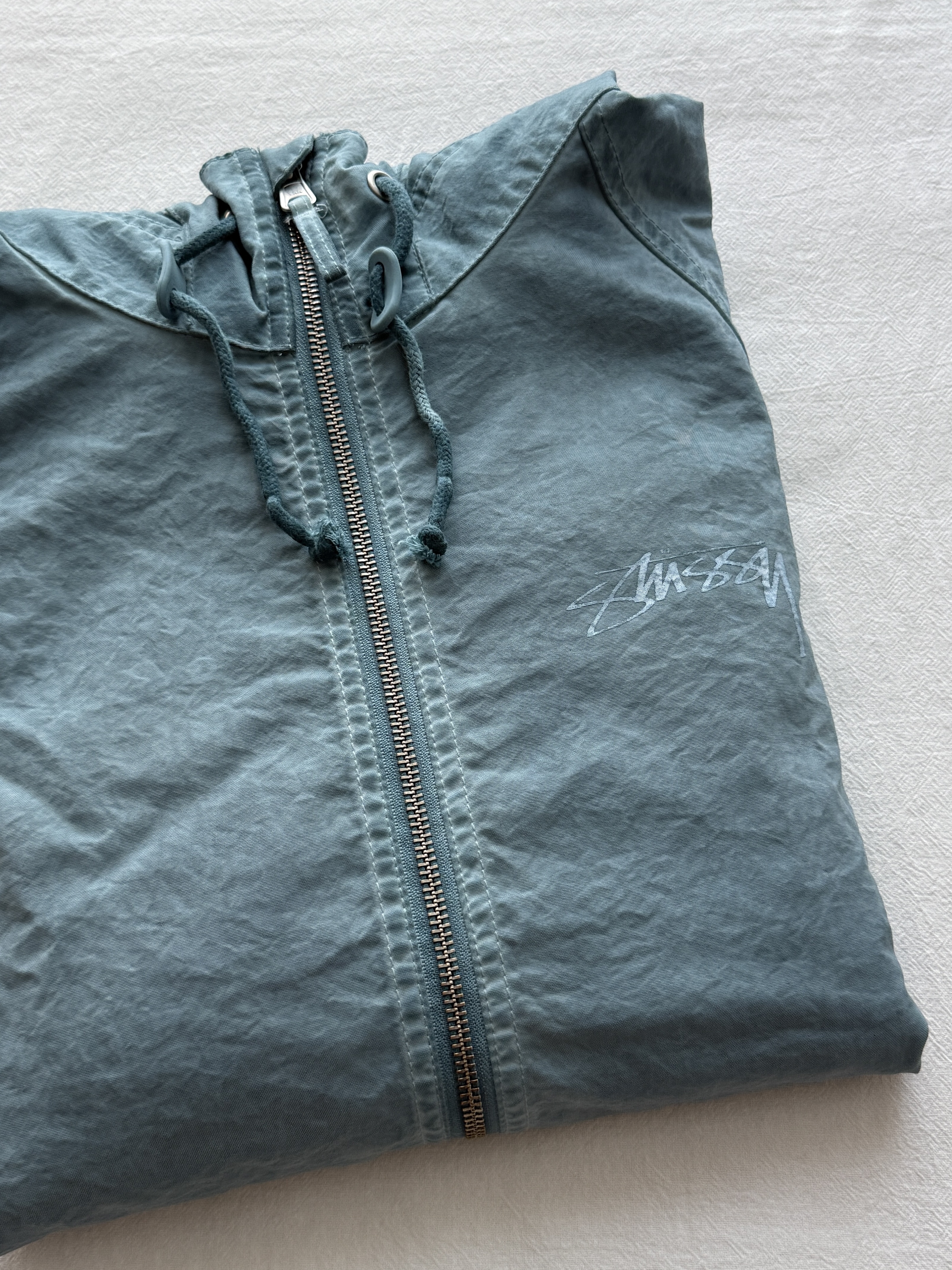 Stussy Beach Shell Garment Dyed Blue 착용 스타일 - 2