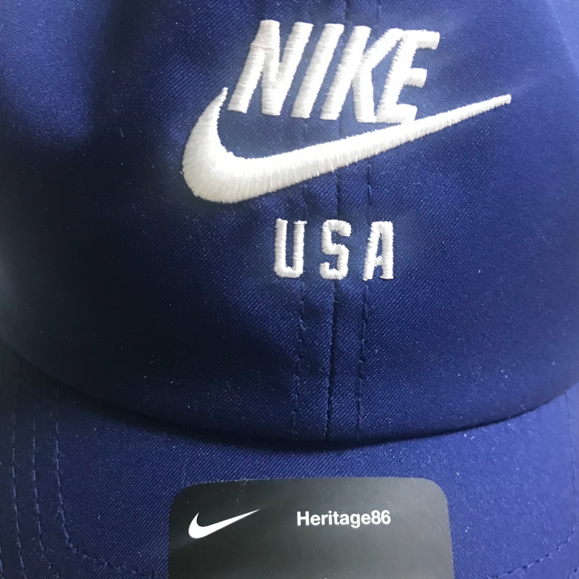 Nike USA Heritage 86 Dri-Fit Cap Loyal Blue 착용 스타일