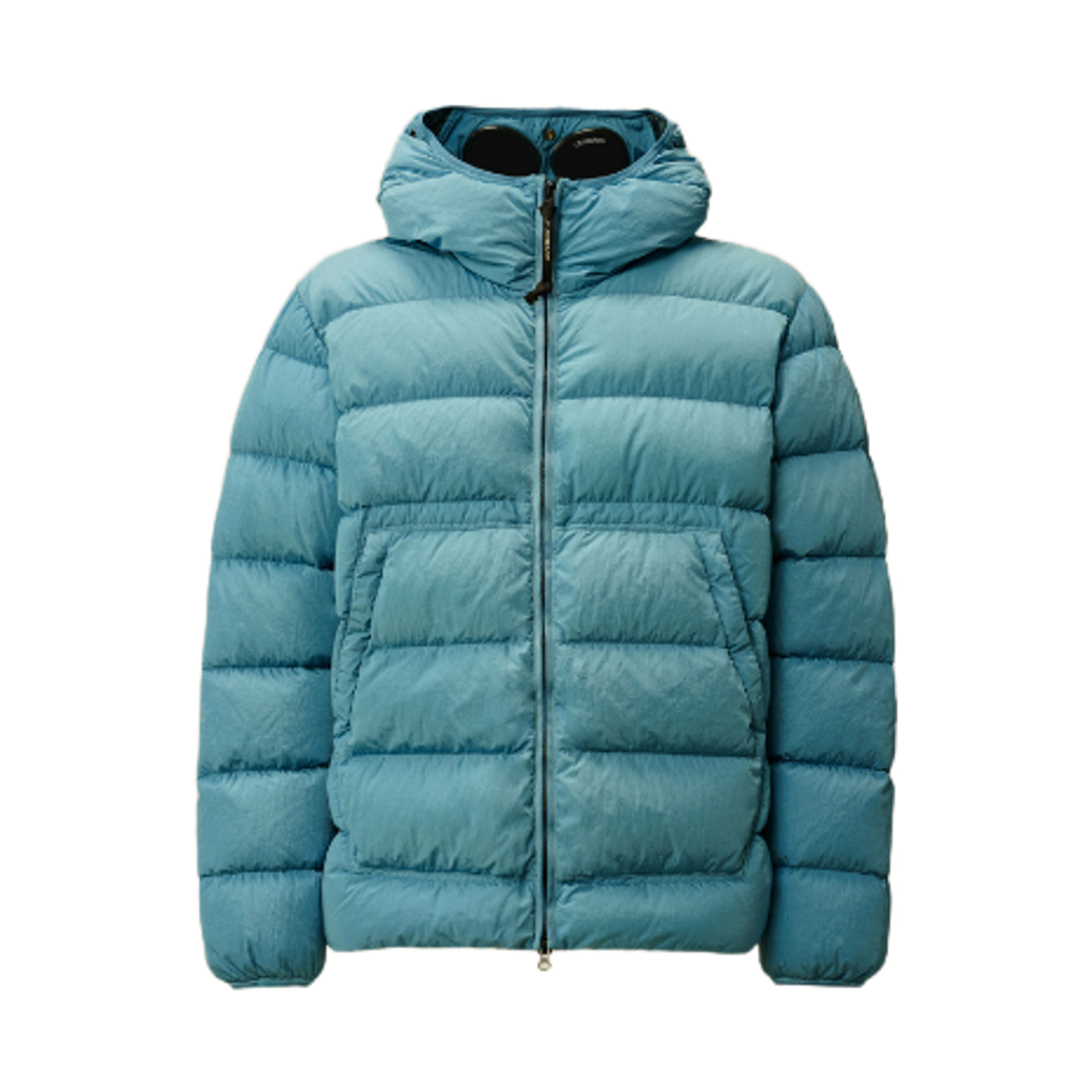 C.P. 컴퍼니 크롬-R 고글 다운 자켓 에게안 블루 라이트 블루 - 25FW(C.P. Company Chrome-R Goggle Down Jacket Aegean Blue Light Blue - 25FW)
