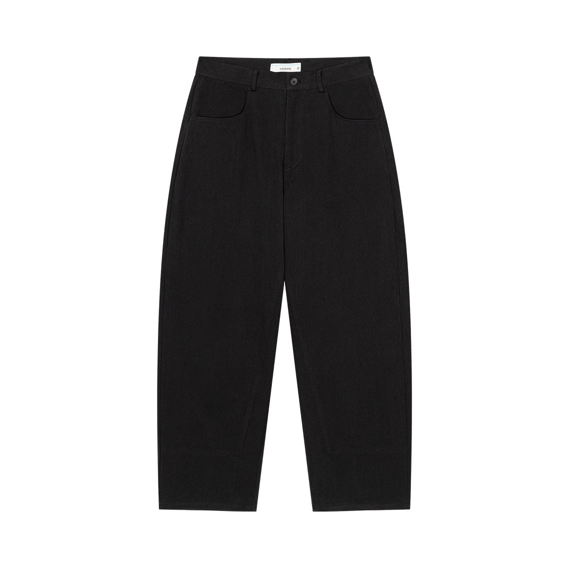 WVNS25341 Waviness Curved Contour Cotton Pants Zet Black