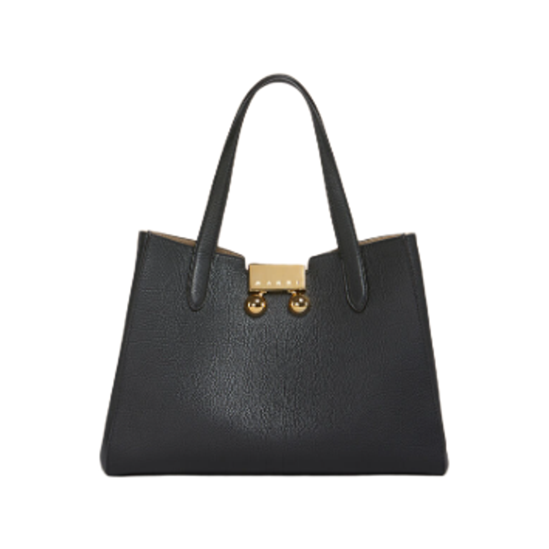 마르니 트렁카루 레더 토트백 블랙(Marni Trunkaroo Leather Tote Bag Black)