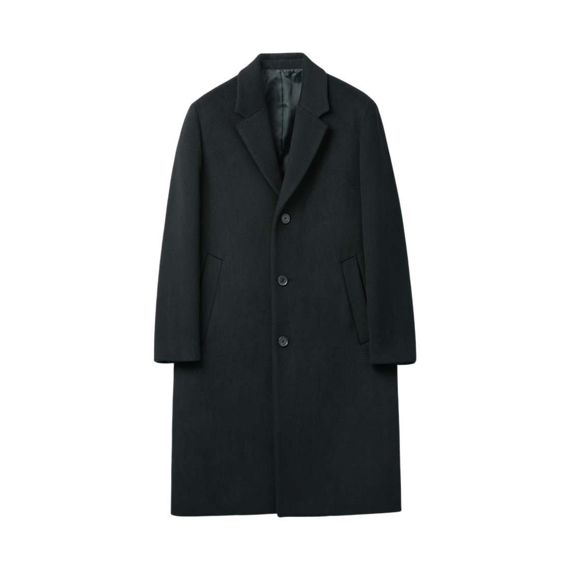 C9CAW25613BKX Customellow Wool Chesterfield Coat Black