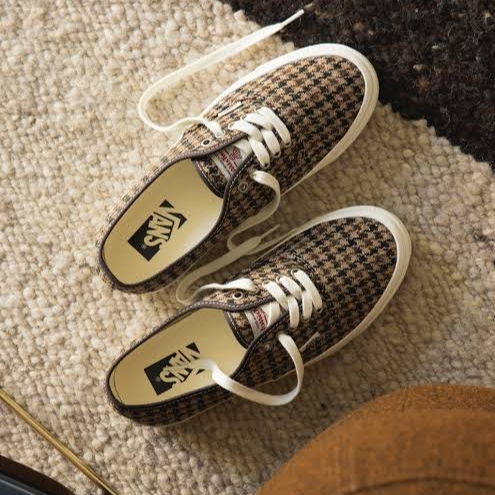 Vans Harris Tweed Premium Authentic Brown 착용 스타일