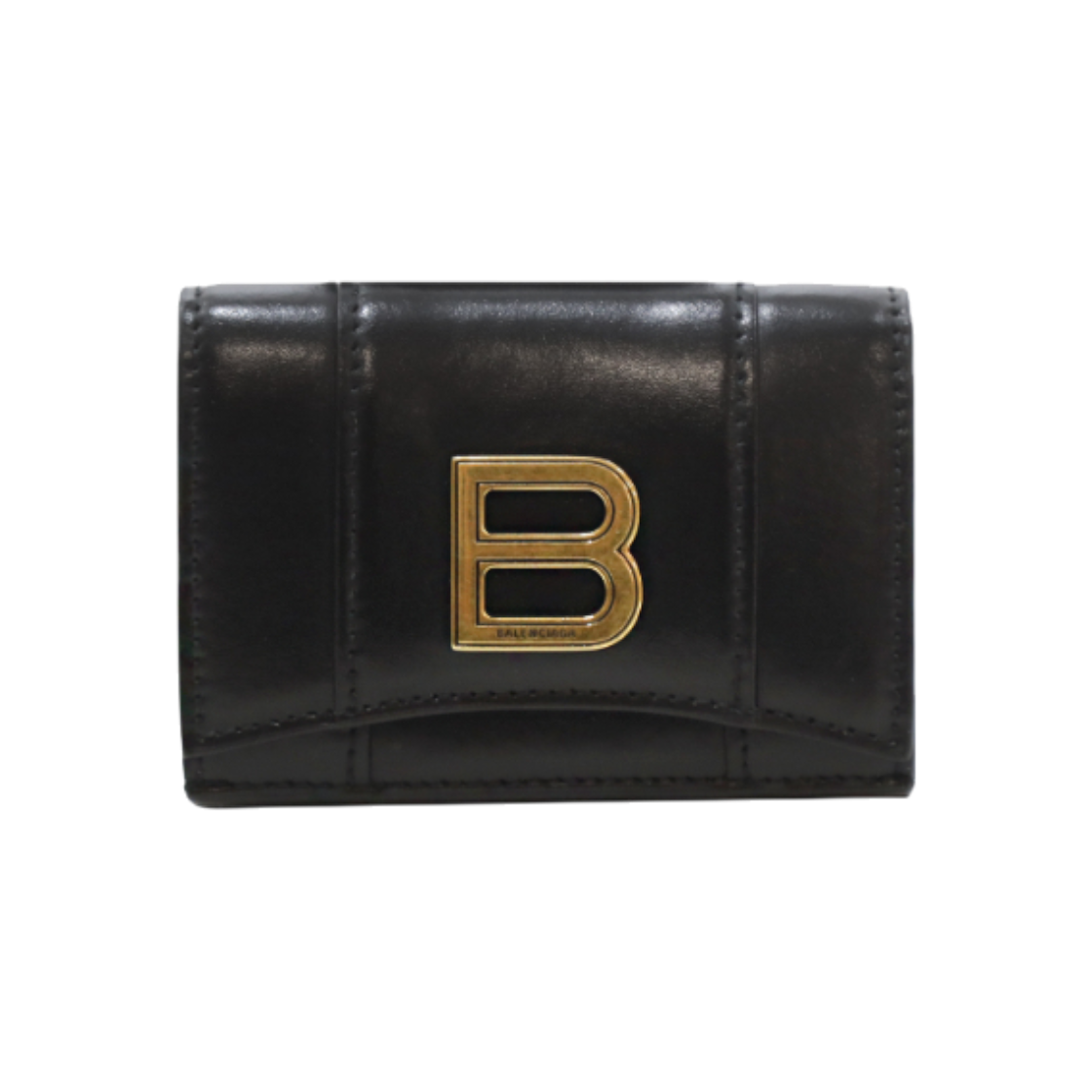 ITIR8JG33VVI Balenciaga Hourglass Wallet Black