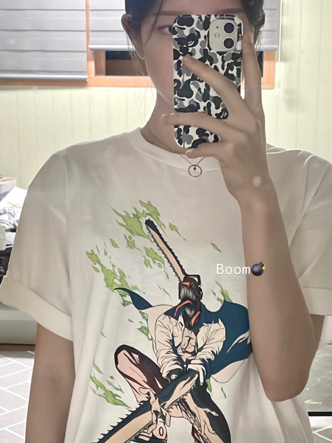 Uniqlo UT x Anime Chainsaw Man Graphic T-Shirt White - KR 착용 스타일