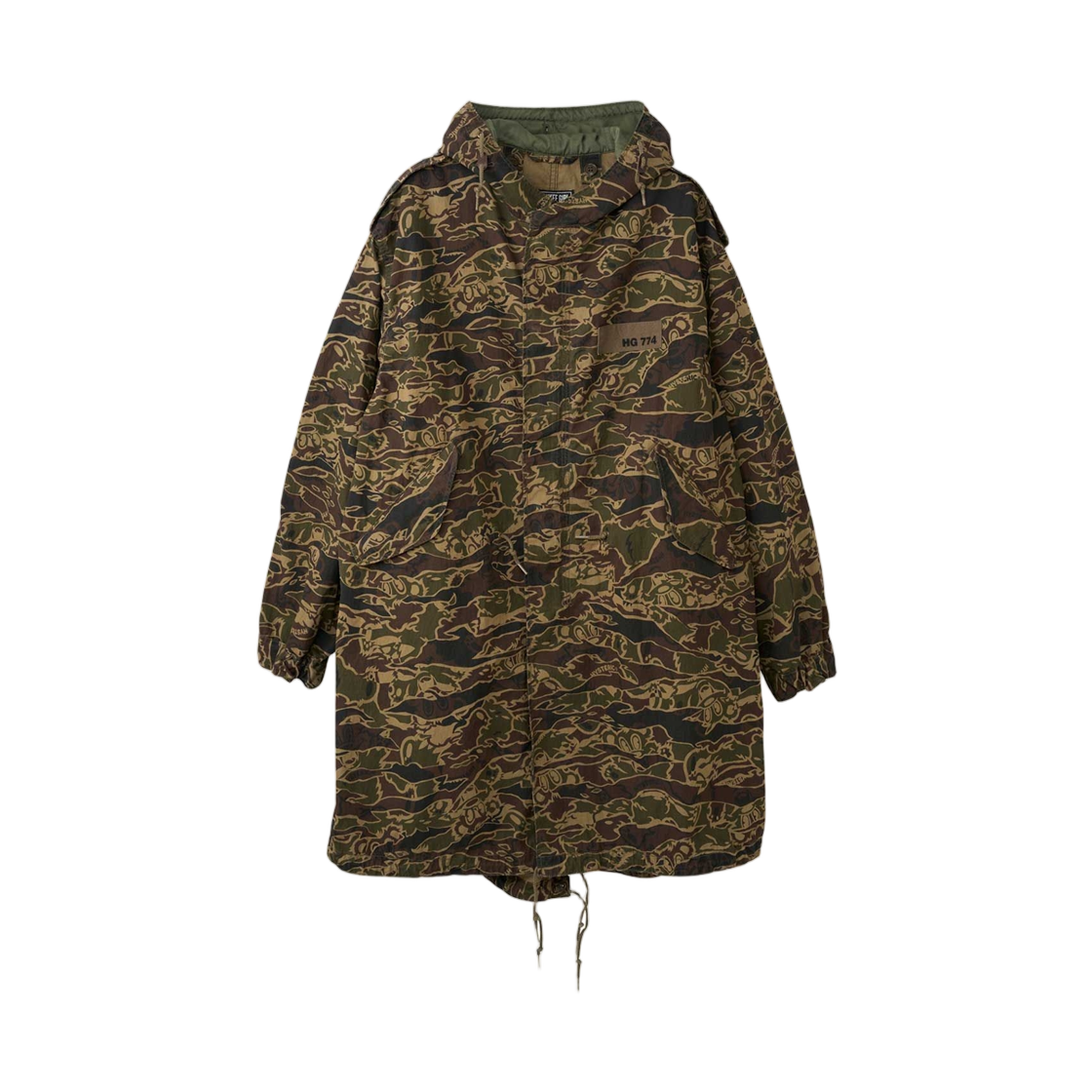 히스테릭 글래머 파이어 베어 774 M-51 모드 코트 올리브(Hysteric Glamour Fire Bear 774 M-51 Mod Coat Olive) - 1