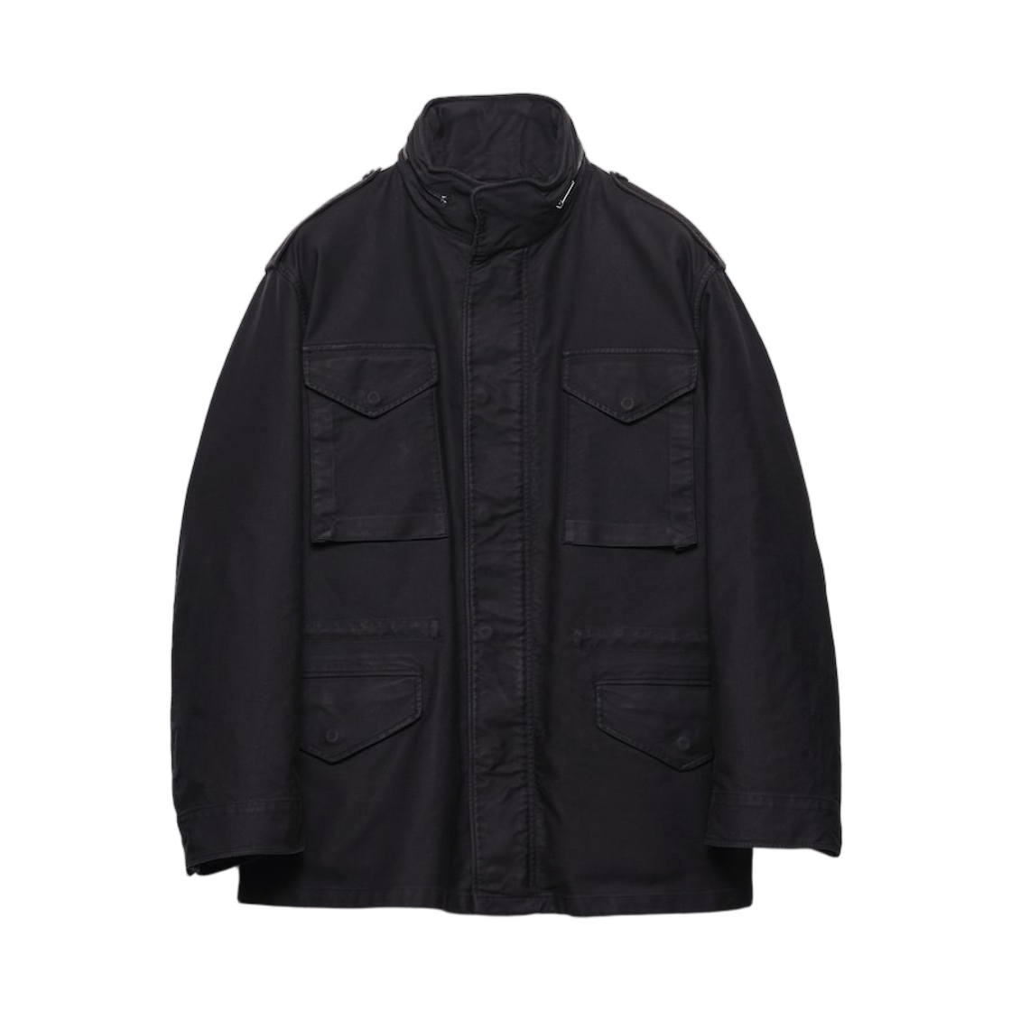 프라다 미디움 웨이트 코튼 다운 자켓 블랙(Prada Medium-Weight Cotton Down Jacket Black)