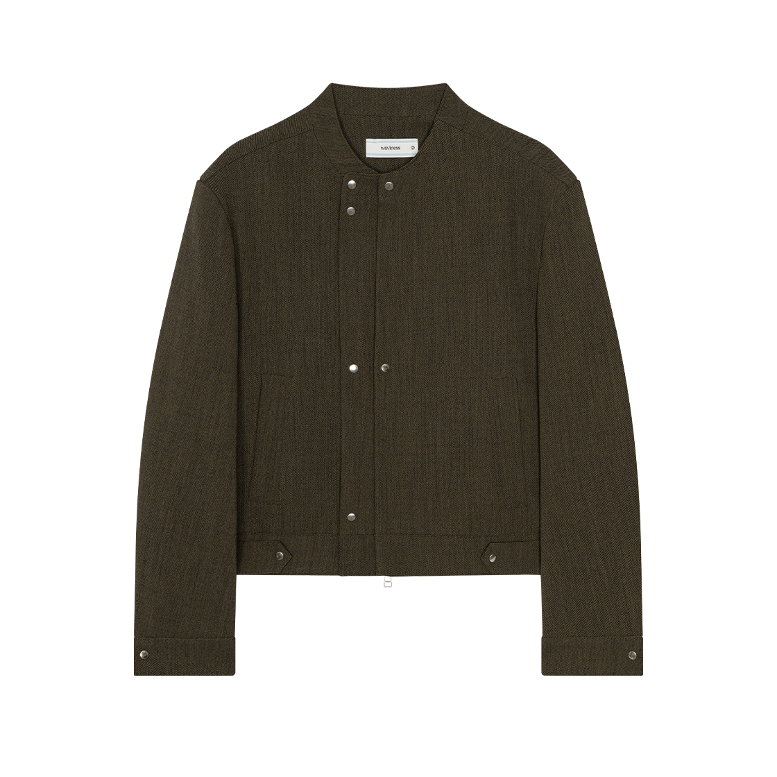 웨이비니스 엡 레이어드 울 레이서 자켓 카키(Waviness Ebb Layered Wool Racer Jacket Khaki)
