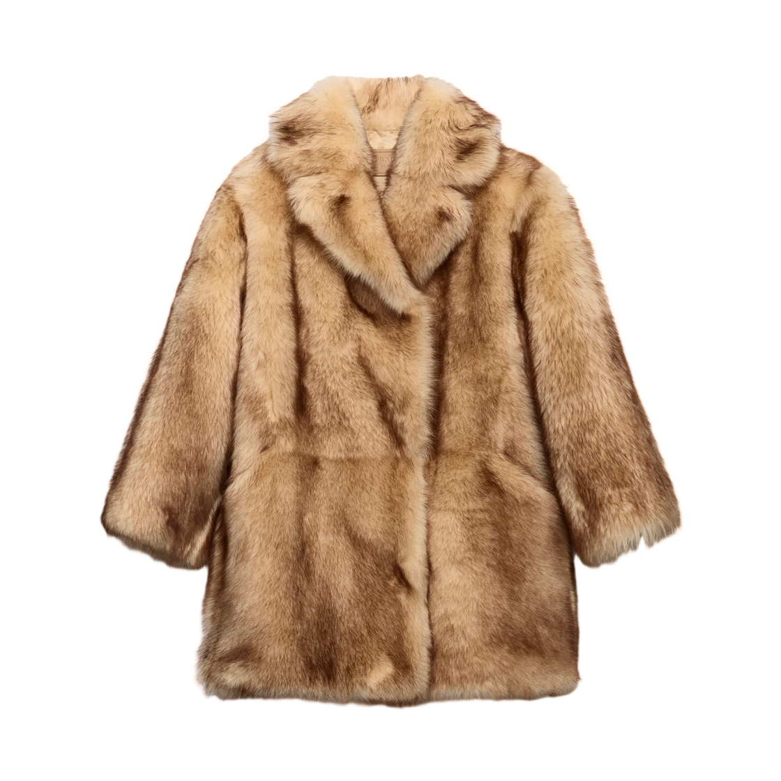 56A190-15PF-F0151 (W) Prada Shearling Caban Jacket Honey