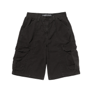 Suade Wide Cargo Shorts Black