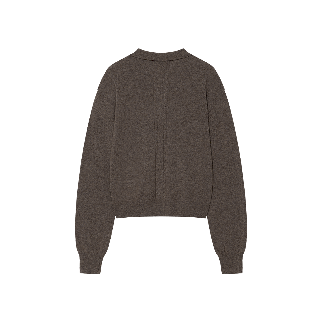 웨이비니스 리니어 블룸 카라 니트 브라운(Waviness Linear Bloom Collar Knit Brown) - 2
