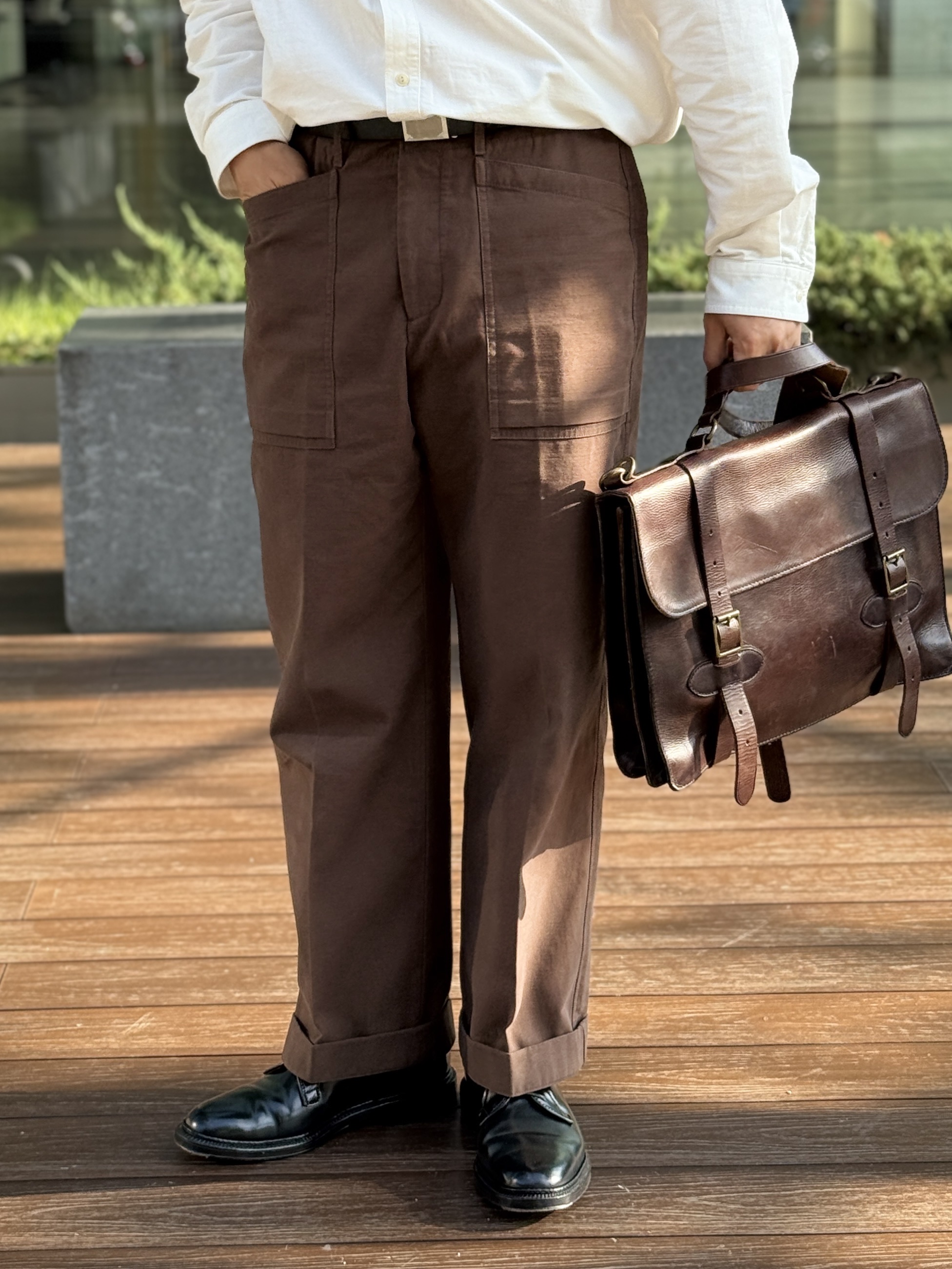 Alden 9901 Cordovan Plain Toe Blucher Oxford Black - D 착용 스타일 - 6