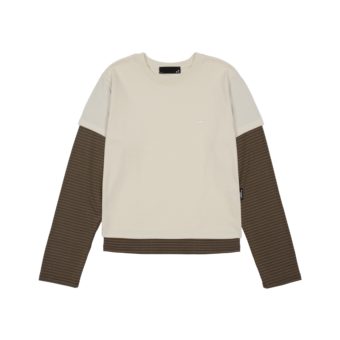 비피투디스오더 레이어드 스트라이프 크롭 티셔츠 엘로우(BP2DISORDER Layered Stripe Crop T-Shirt Yellow)