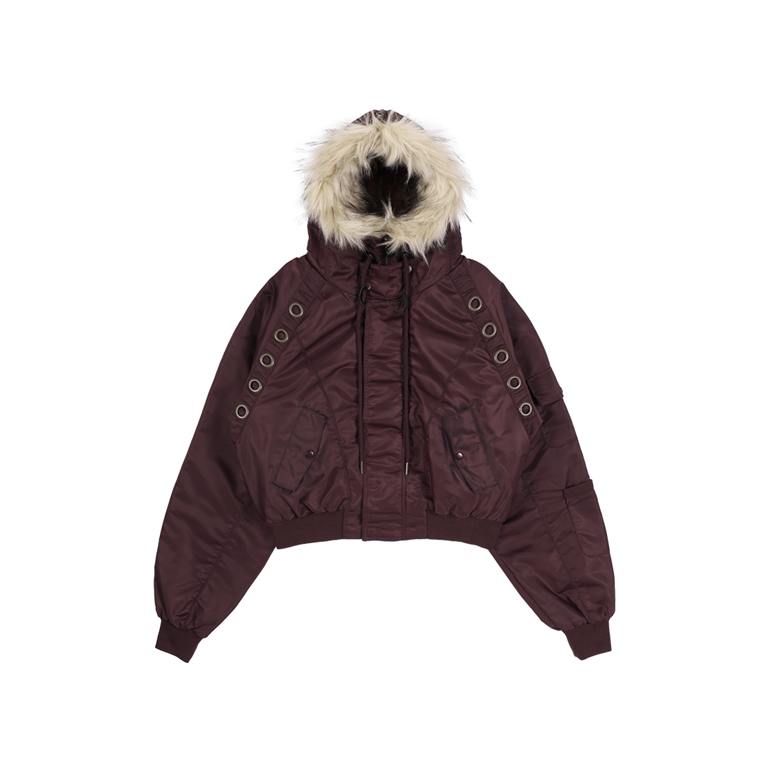 팬시클럽 아일렛 퍼 MA-1 버건디