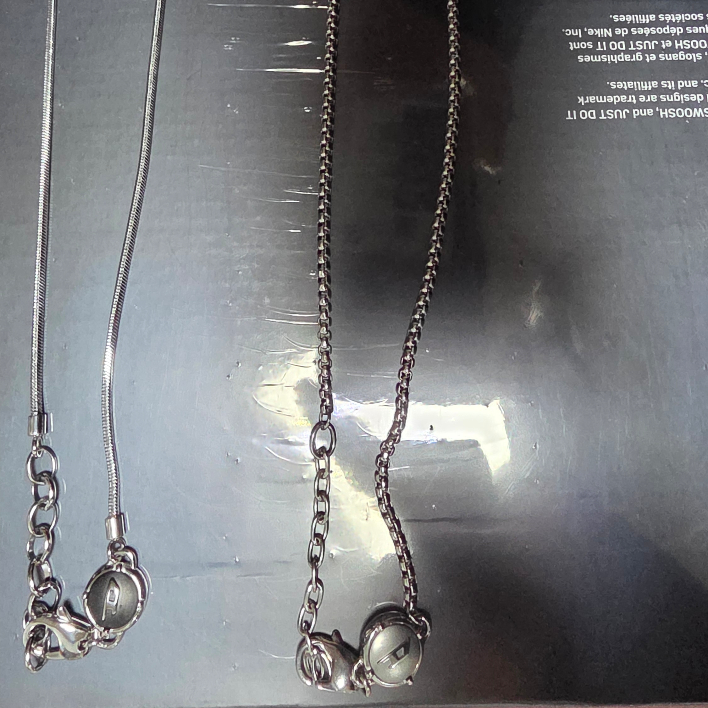 Diesel Dx1342 Stainless Steel Pendant Necklace Silver 착용 스타일 - 5