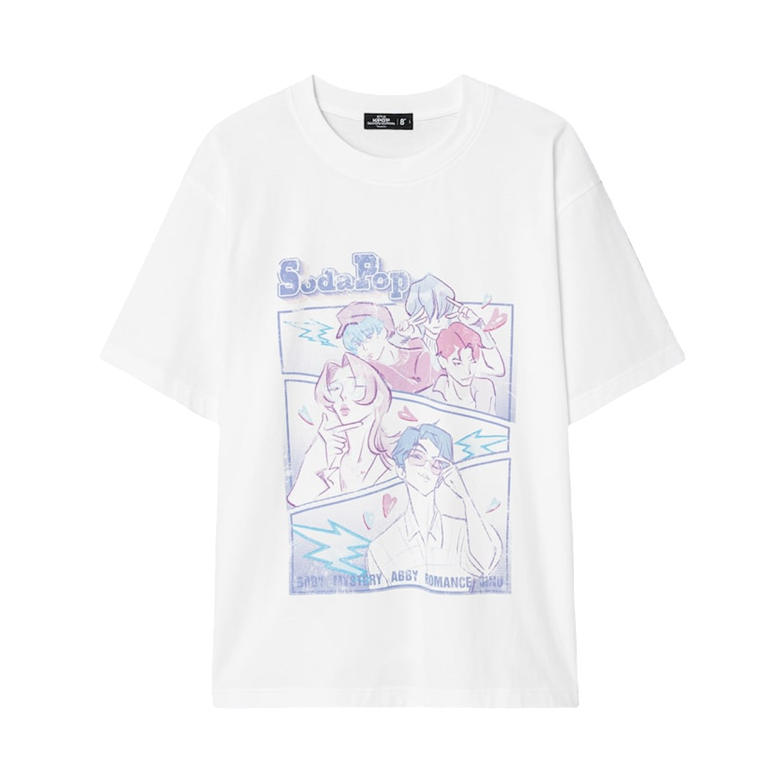 455942IXA1 8seconds x KPop Demon Hunters Saja Boys Soda Pop SS T-Shirt White