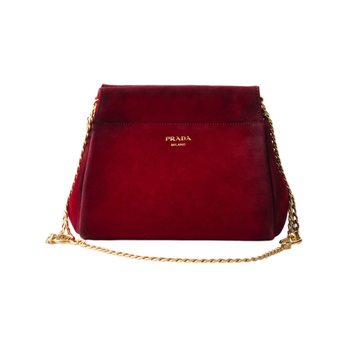 프라다 앙셰네 미니 스웨이드 백 루비 레드(Prada Enchaine Mini Suede Bag Ruby Red) - 1