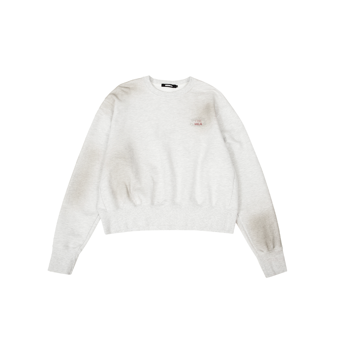 메아 빈티지 워시드 립 스웻셔츠 멜란지 그레이(Mea Vintage Washed Lip Sweatshirt Melange Grey)