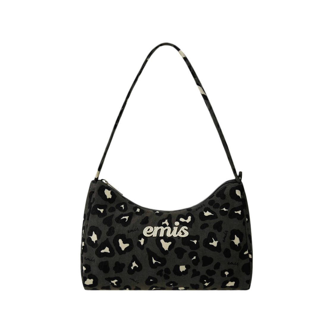 이미스 코듀로이 아플리케 호보백 다크 그레이(Emis Corduroy Applique Hobo Bag Dark Gray) - 1