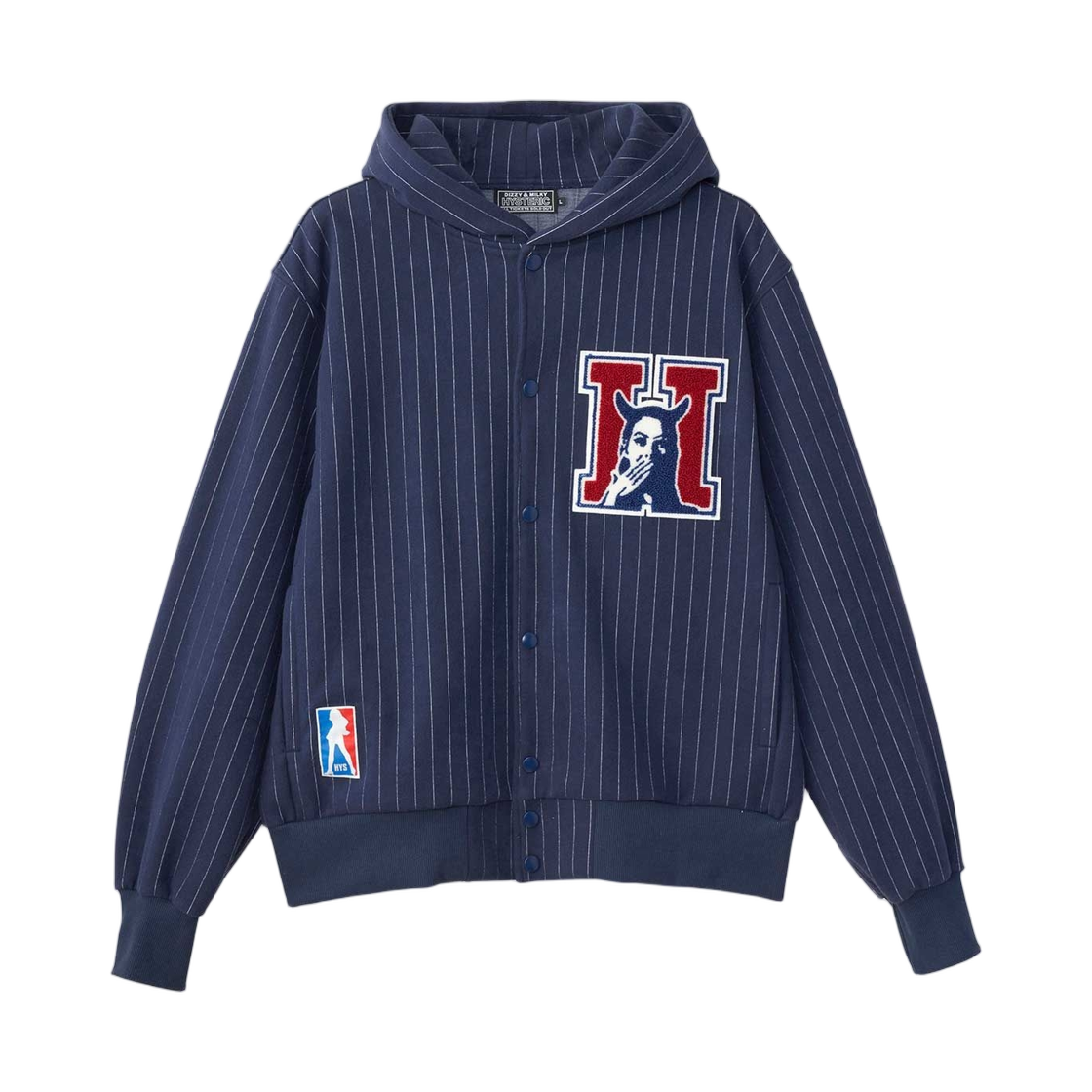 히스테릭 글래머 스피크 노 이블 패치 후드 네이비(Hysteric Glamour Speak No Evil Patch Hoodie Navy) - 1