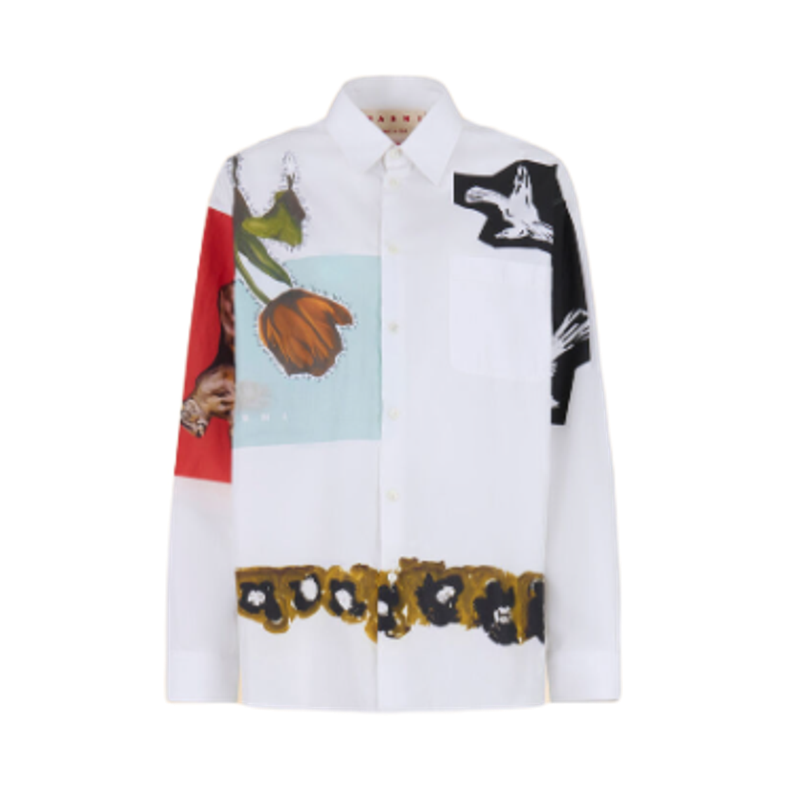 CAMA0505SXU-SCY29-00W01 (W) Marni Poplin Shirt Lilywhite