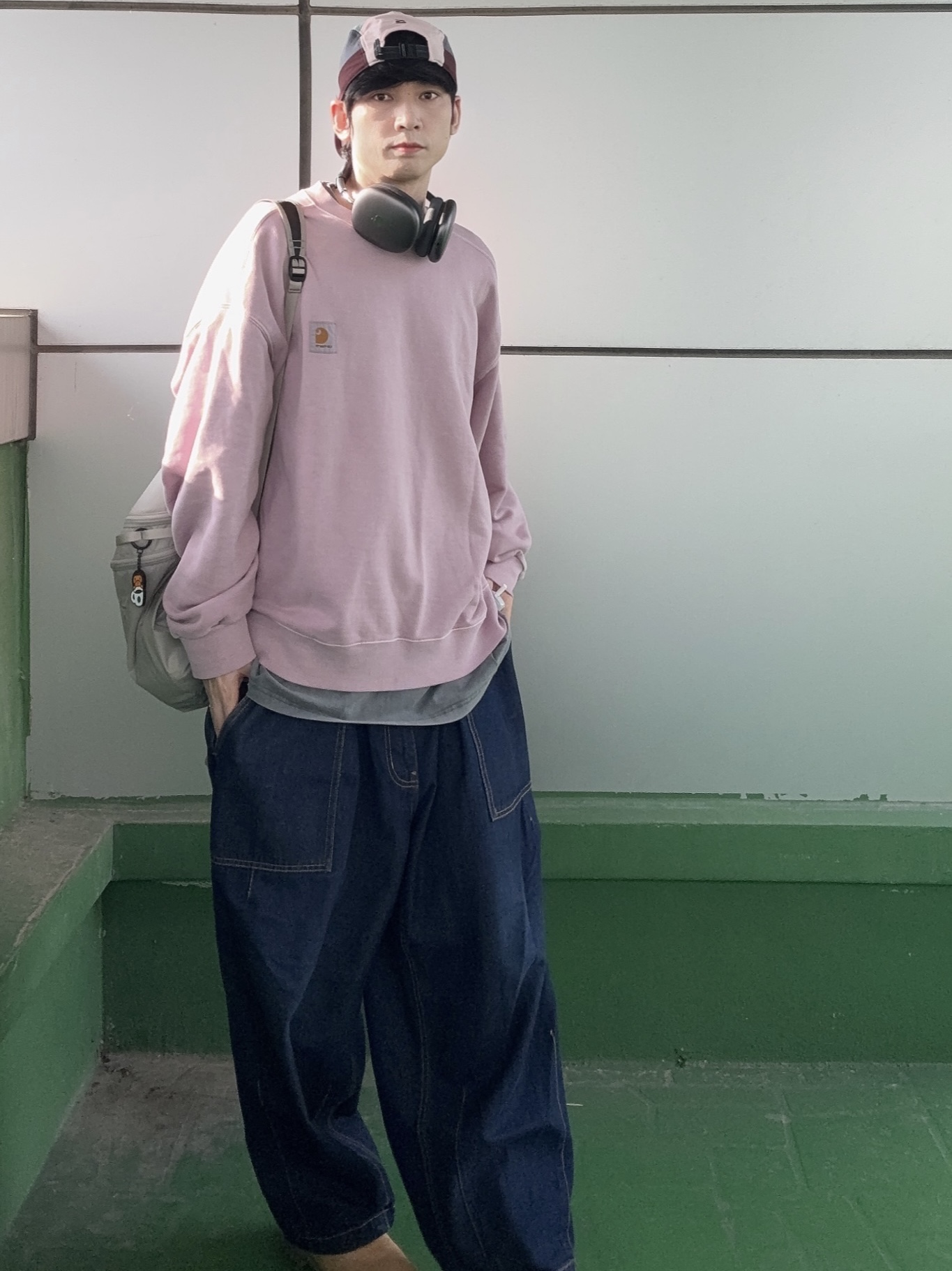 Timberland Premium 6 inch Waterproof Boot Wheat Nubuck - Medium, Carhartt WIP Vista Sweatshirt Glassy Pink 착용 스타일 - 3